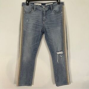 Pilcro And The Letterpress Women's Slim Boyfriend Side Stripe Jeans Size 30